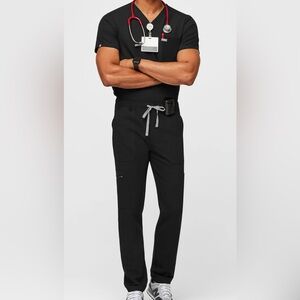 Men’s black fig scrubs, size large. Worn once